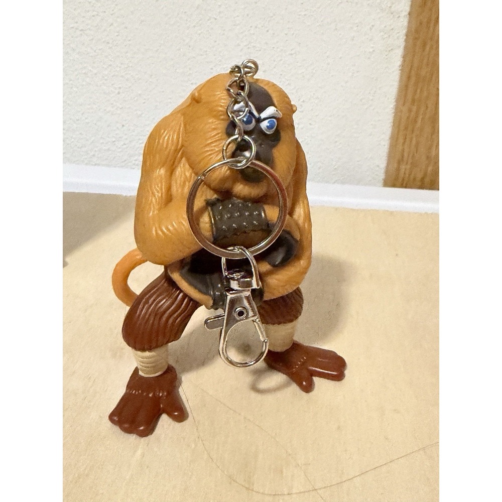 kung fu panda Monkey Keychain Upcycled